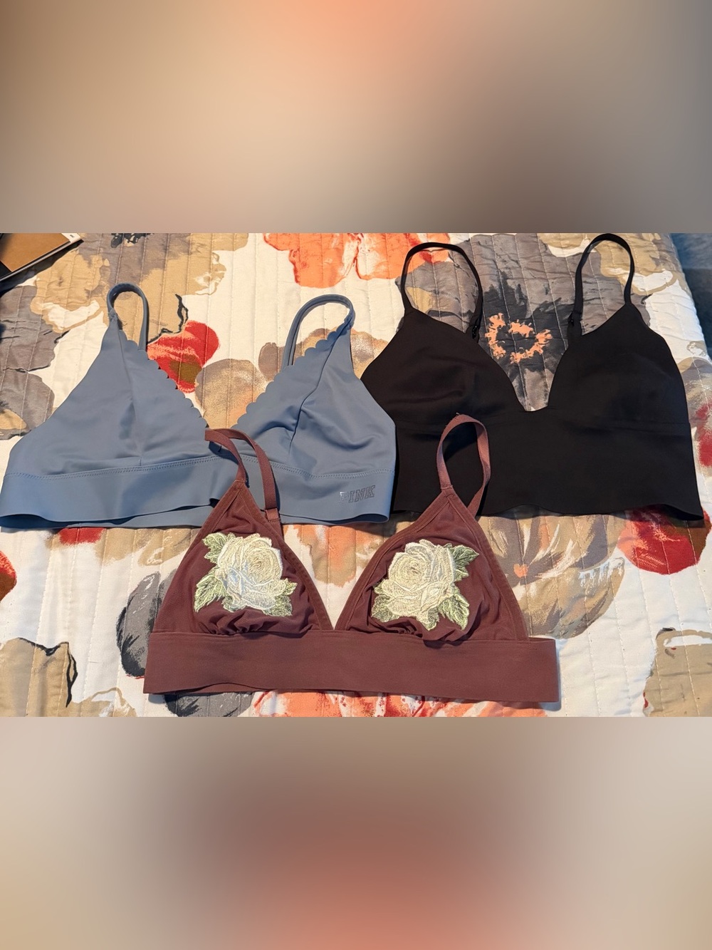 3 NWOT PINK & Free People Bralettes